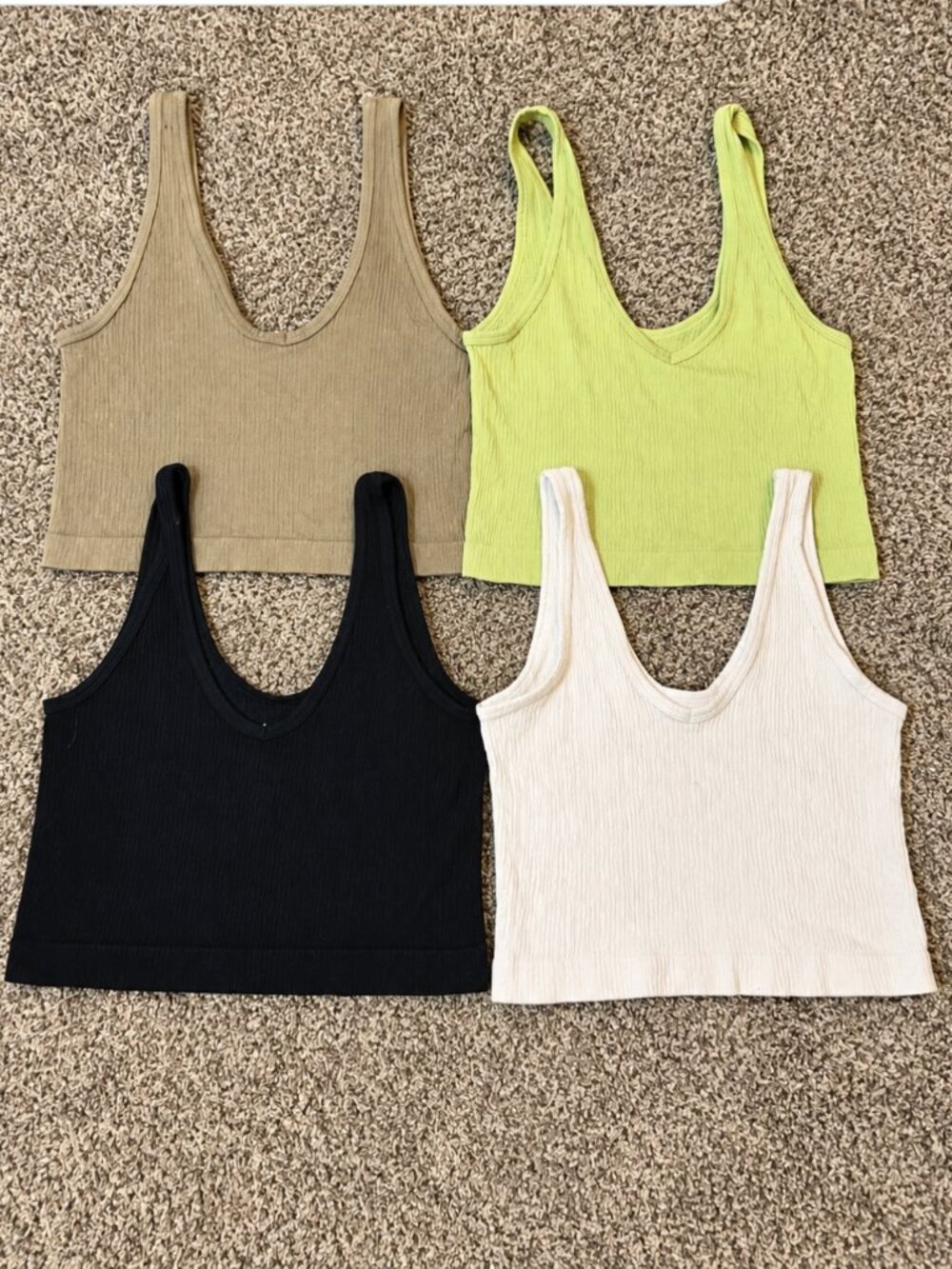 Urban Outfitters Ribbed Crop Top/Bra 4pk Sz:XL